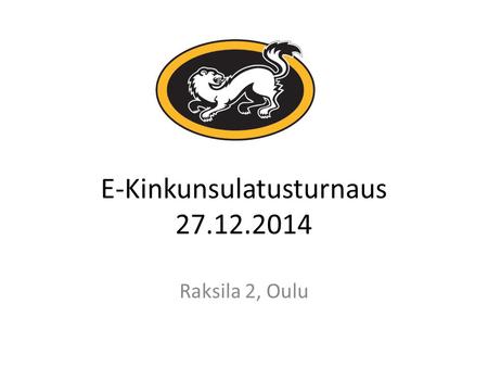 E-Kinkunsulatusturnaus 27.12.2014 Raksila 2, Oulu.