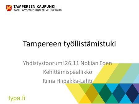 Tampereen työllistämistuki