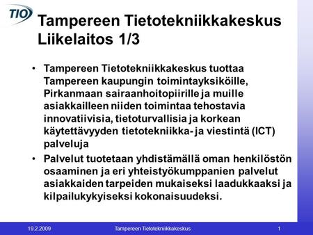 Tampereen Tietotekniikkakeskus