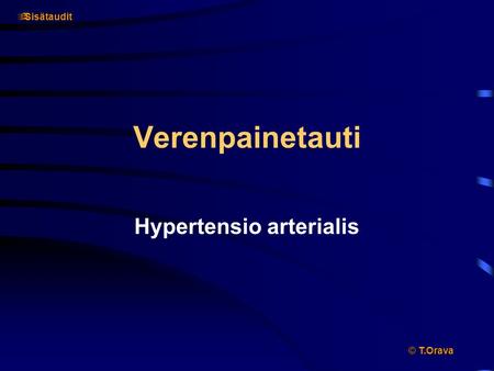 Hypertensio arterialis