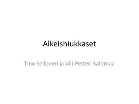 Tino Seilonen ja Vili-Petteri Salomaa