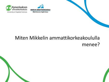 Miten Mikkelin ammattikorkeakoululla menee?. Esityksen sisältö MAMKin suoriutumisen historiaa Vuosi 2010 toiminnan ja talouden tulosten valossa Vuoden.