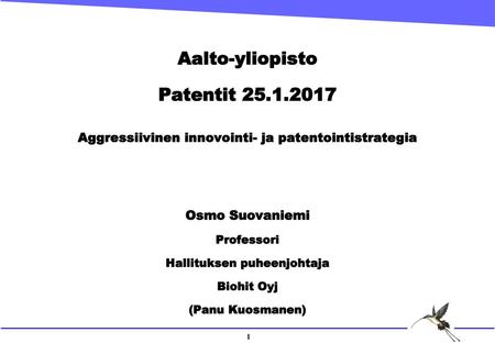 Aalto-yliopisto Patentit