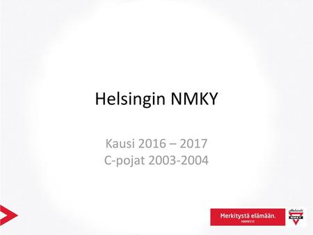 Helsingin NMKY Kausi 2016 – 2017 C-pojat 2003-2004.