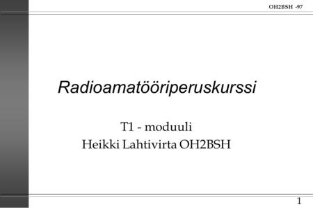 Radioamatööriperuskurssi