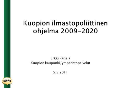 Kuopion ilmastopoliittinen ohjelma