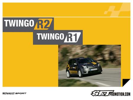 2 Twingo Renault Sport Gr R Renault Sport Technologies haluaa kiittää kiinnostuksestasi Renault ralliautoja kohtaan. Tästä kansiosta löydät tietoa Twingo.