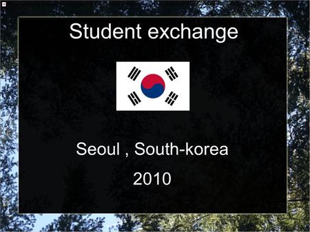 Student exchange Seoul , South-korea 2010.