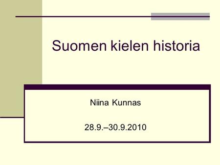 Suomen kielen historia