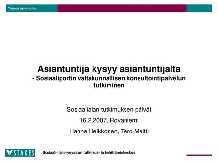 Sosiaalialan tutkimuksen päivät , Rovaniemi