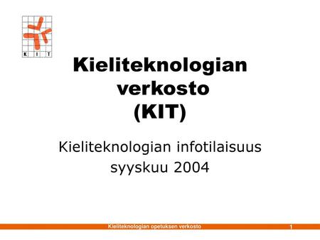 Kieliteknologian verkosto (KIT)