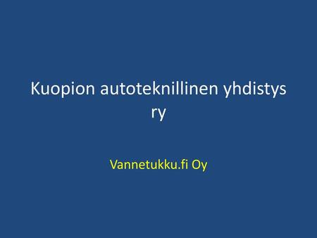 Kuopion autoteknillinen yhdistys ry