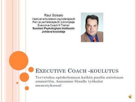 Executive Coach -koulutus