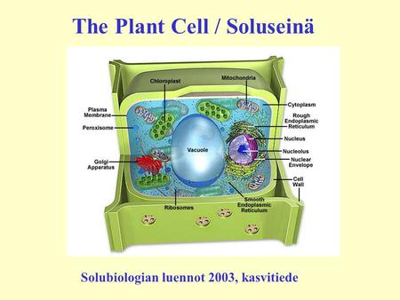 The Plant Cell / Soluseinä