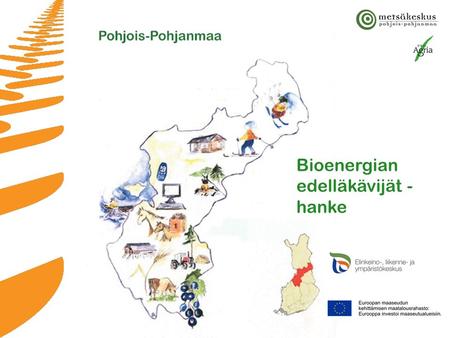 Bioenergian edelläkävijät - hanke. Bioenergian edelläkävijät TOIMINTA-AIKA 1.1.2008 – 31.12.2011 (Hankepäätös 2. ja 3.11.2009) Elinkeinojen kehittämishanke.
