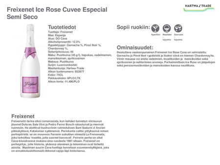 Freixenet Ice Rose Cuvee Especial Semi Seco