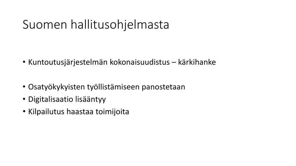 Suomen hallitusohjelmasta