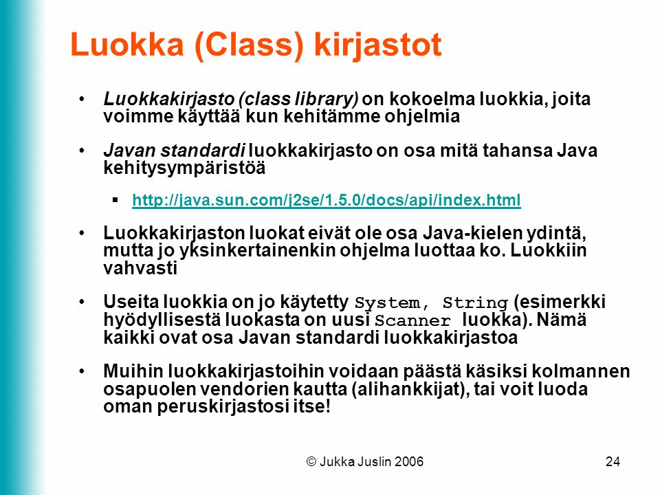 Luokka (Class) kirjastot