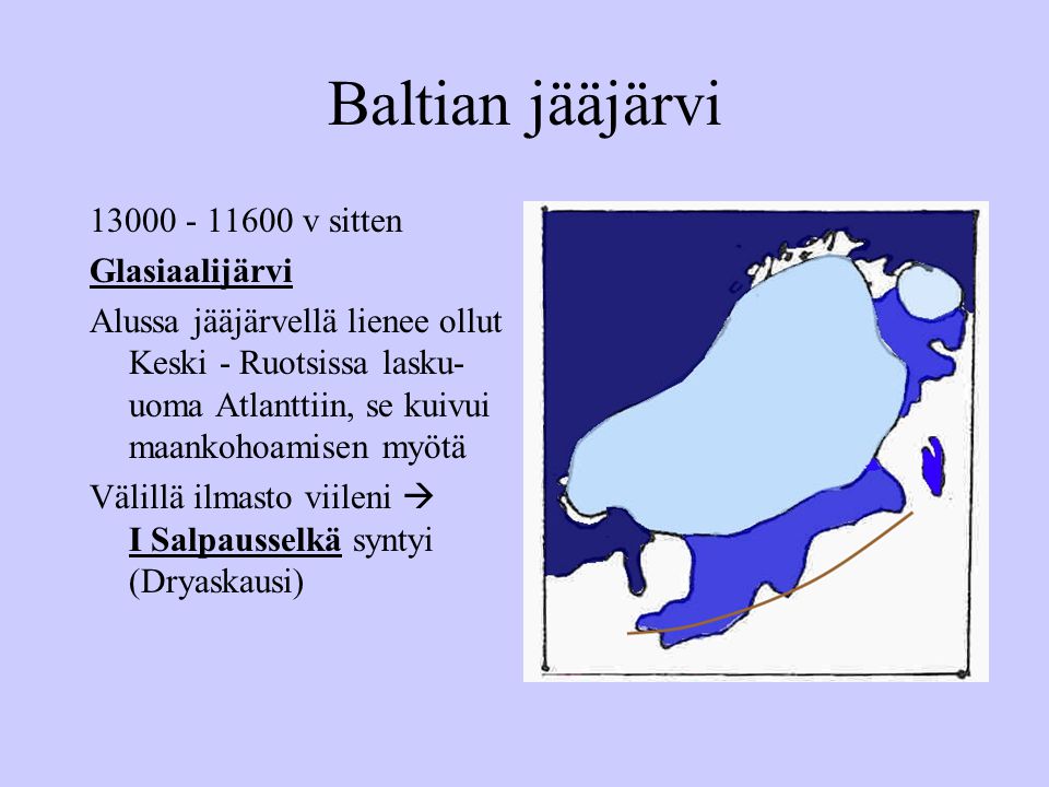 Baltian jääjärvi v sitten Glasiaalijärvi