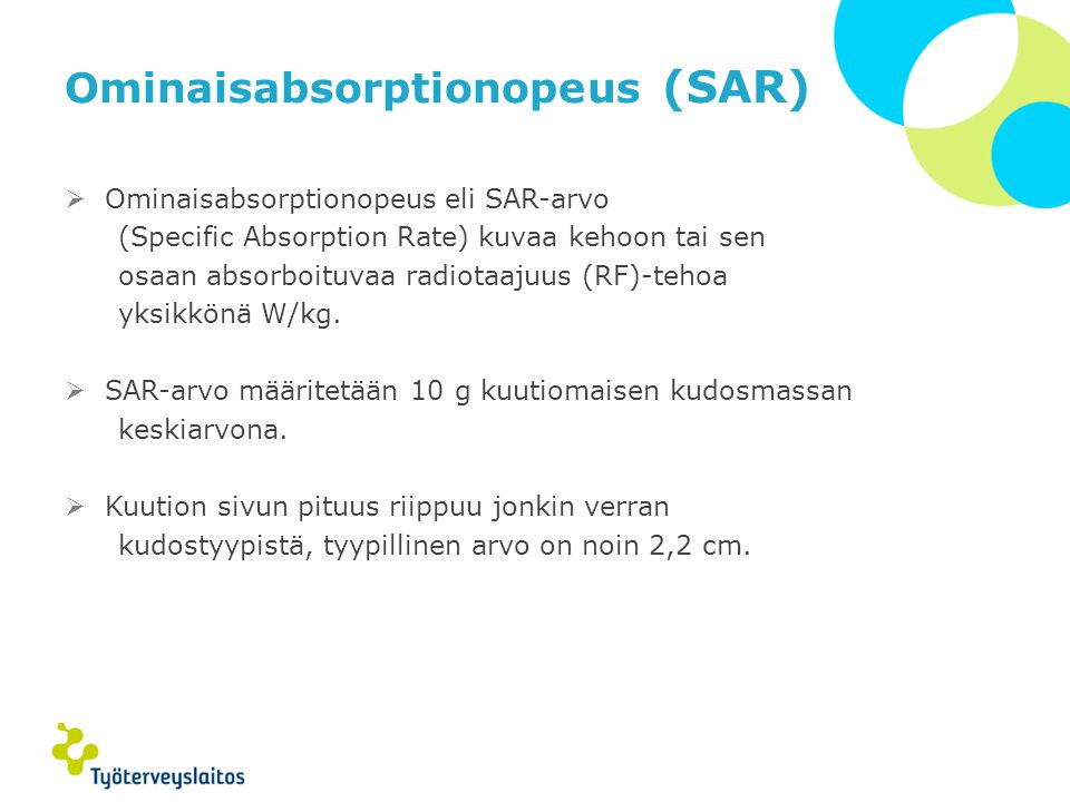 Ominaisabsorptionopeus (SAR)