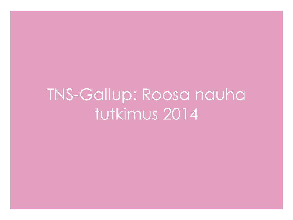 TNS-Gallup: Roosa nauha tutkimus 2014