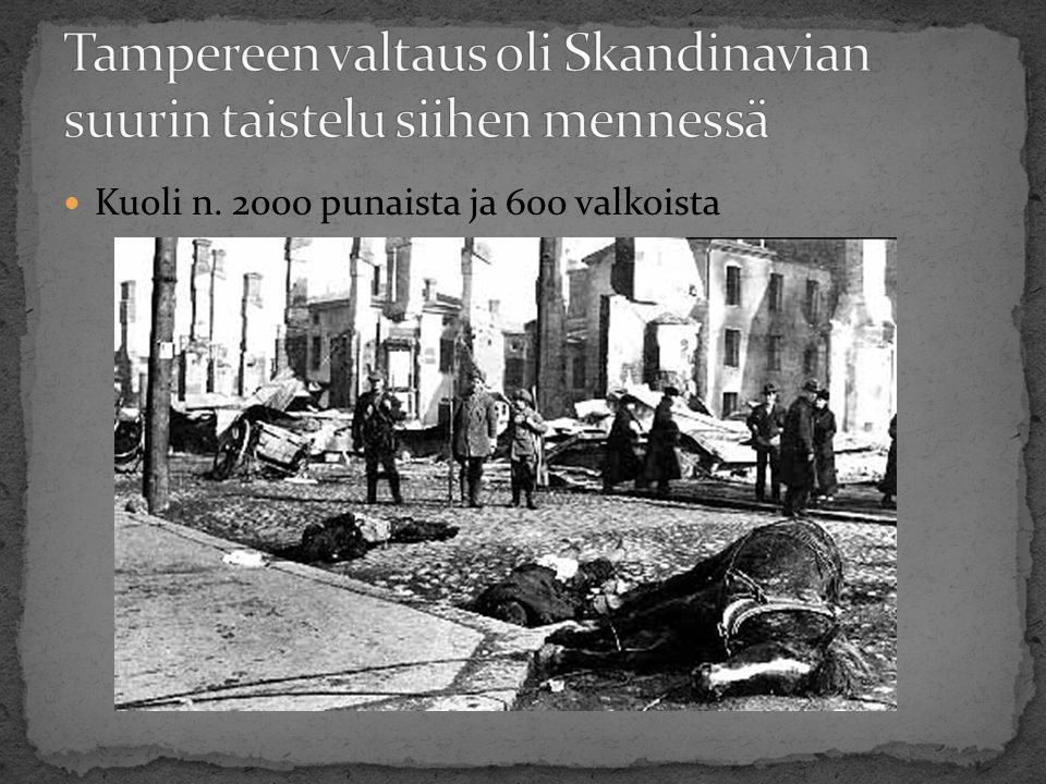 Tampereen valtaus oli Skandinavian suurin taistelu siihen mennessä