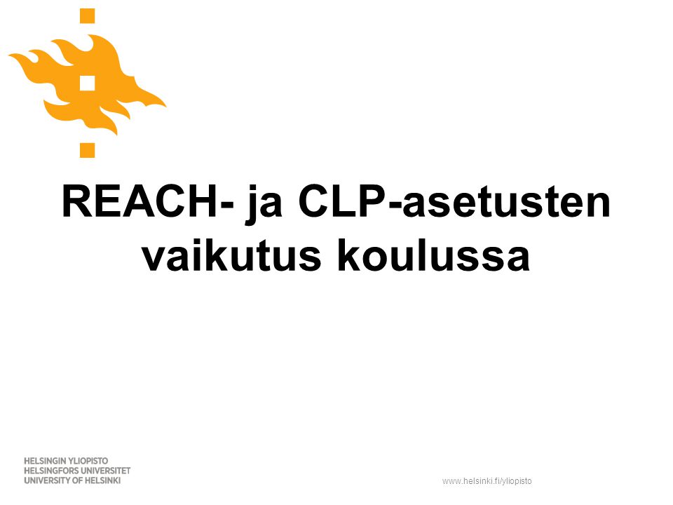 REACH- ja CLP-asetusten vaikutus koulussa