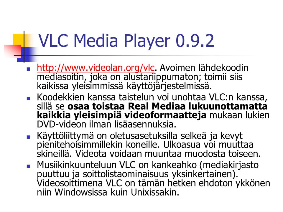 VLC Media Player 0.9.2