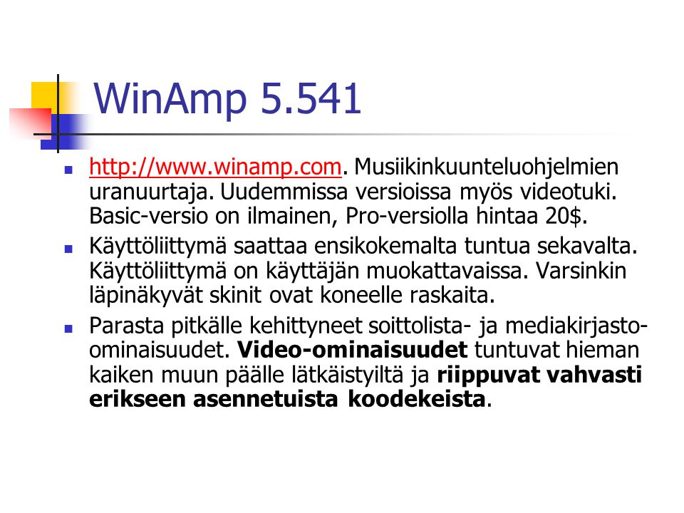 WinAmp 5.541