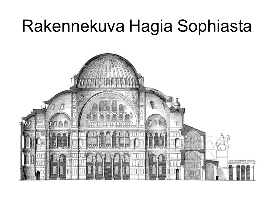 Rakennekuva Hagia Sophiasta