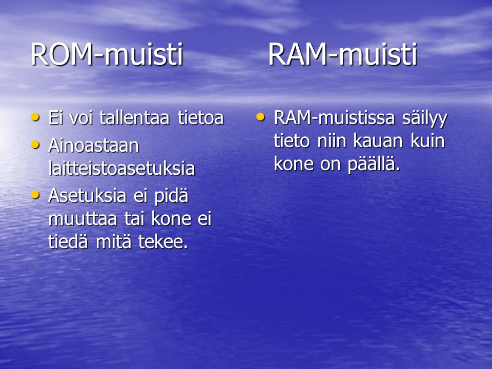 ROM-muisti RAM-muisti