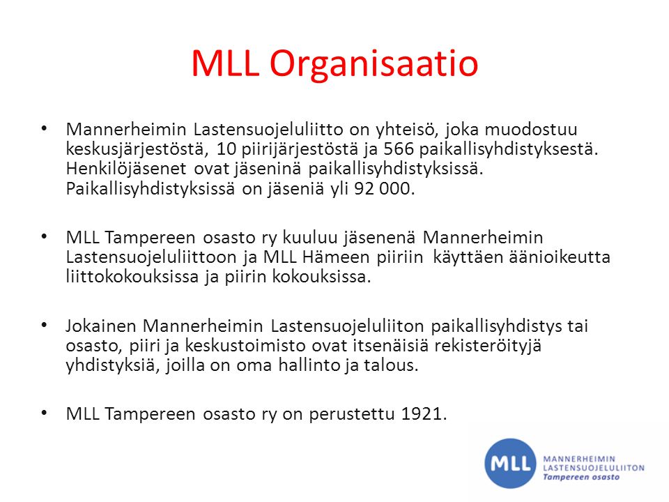 MLL Organisaatio