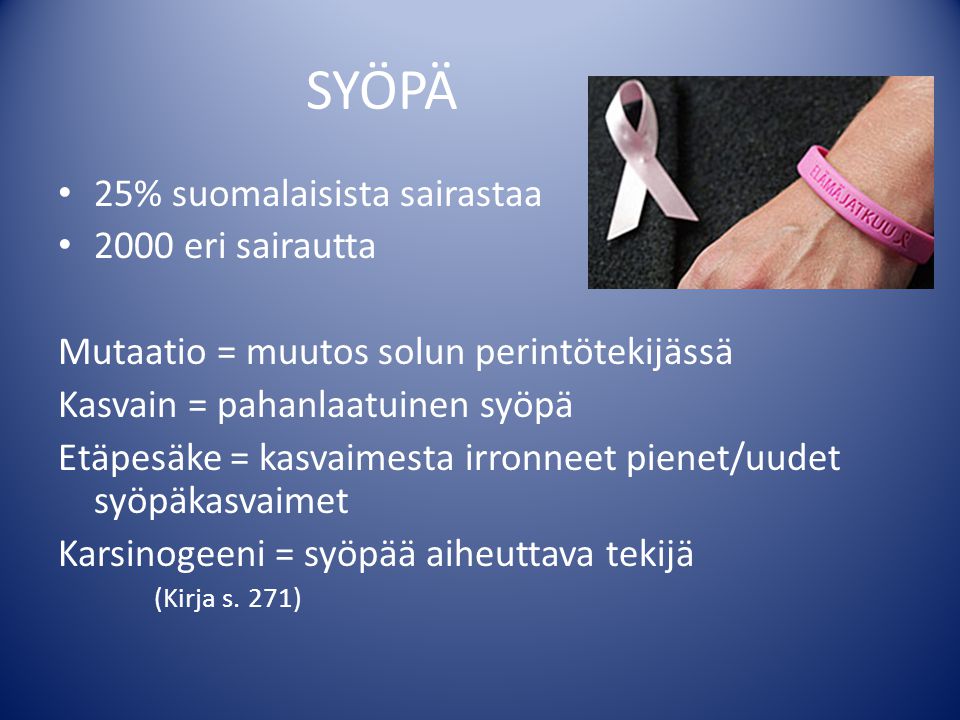 SYÖPÄ 25% suomalaisista sairastaa 2000 eri sairautta