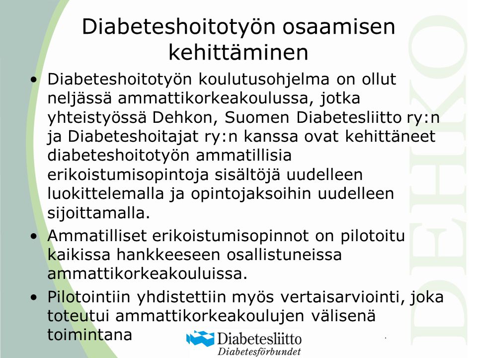 Diabeteshoitotyön osaamisen kehittäminen