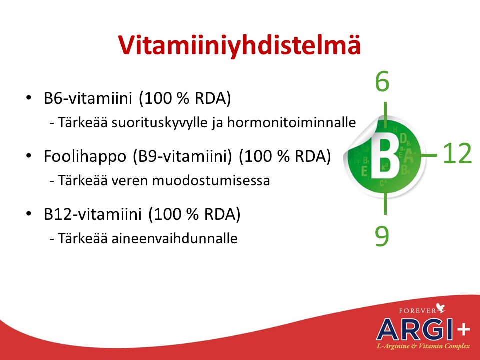 Vitamiiniyhdistelmä B6-vitamiini (100 % RDA)
