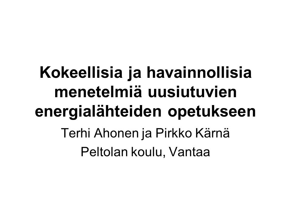Terhi Ahonen ja Pirkko Kärnä Peltolan koulu, Vantaa