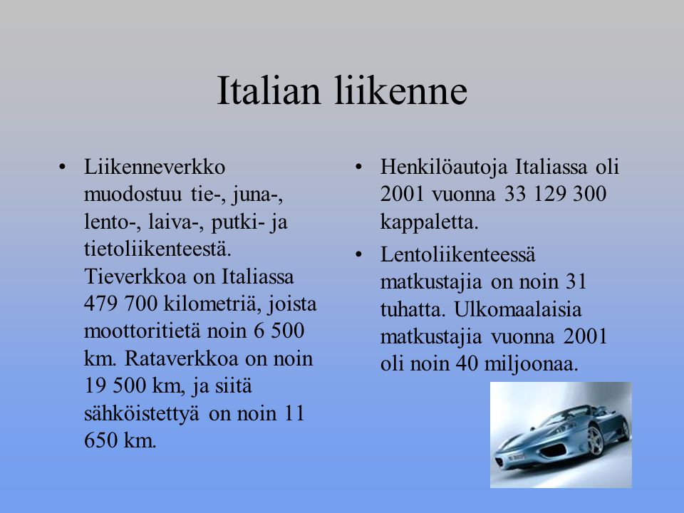 Italian liikenne