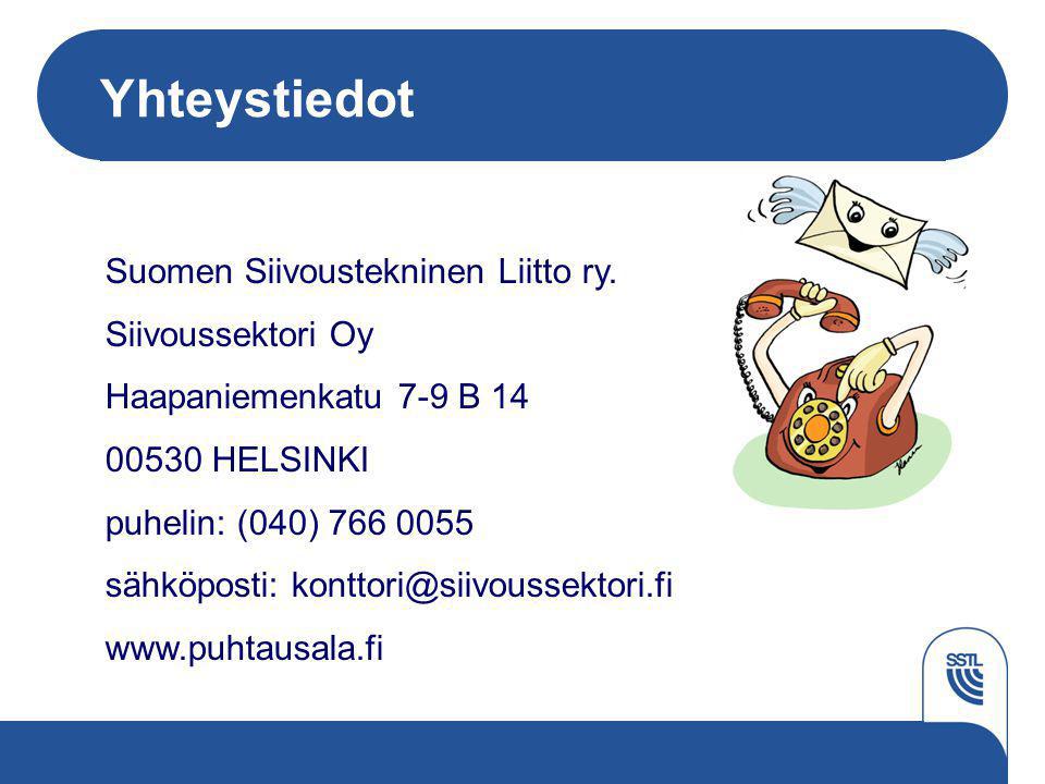Yhteystiedot Suomen Siivoustekninen Liitto ry. Siivoussektori Oy
