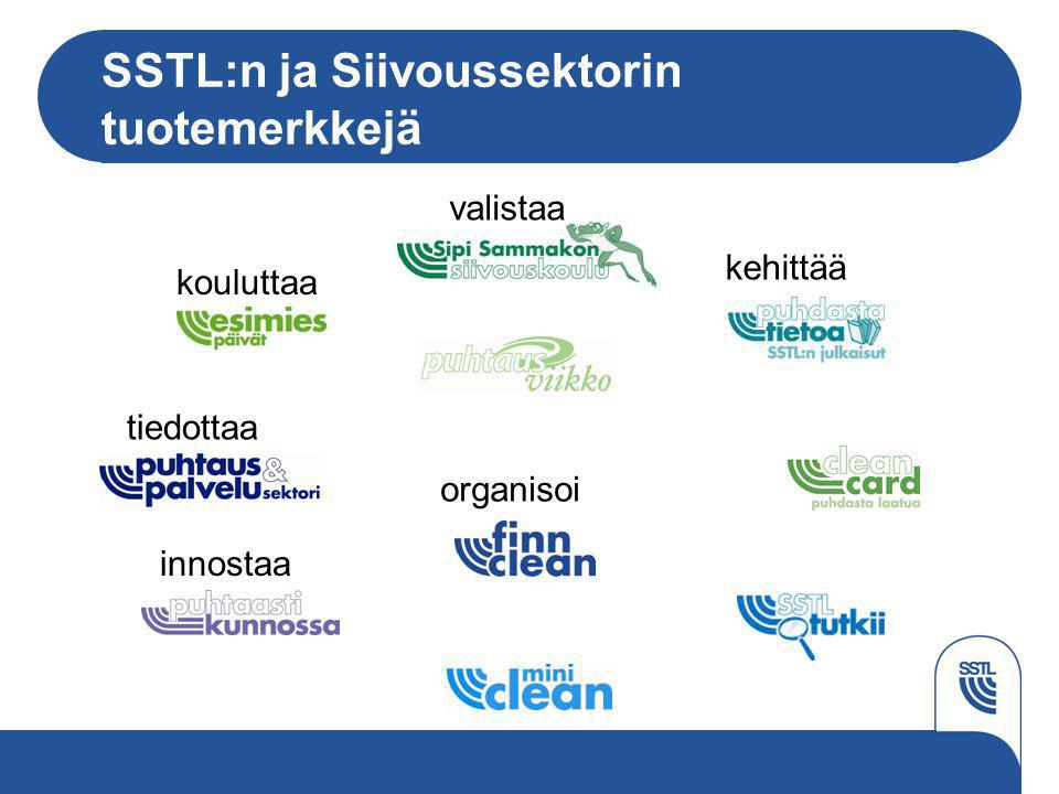SSTL:n ja Siivoussektorin tuotemerkkejä
