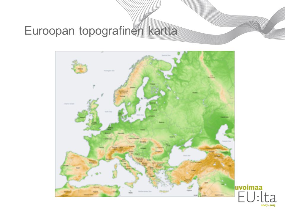 Euroopan topografinen kartta