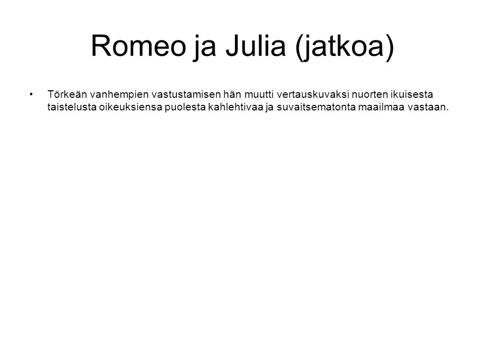 Romeo ja Julia (jatkoa)