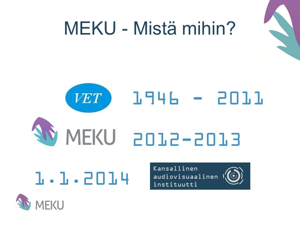 MEKU - Mistä mihin Kansallinen audiovisuaalinen instituutti