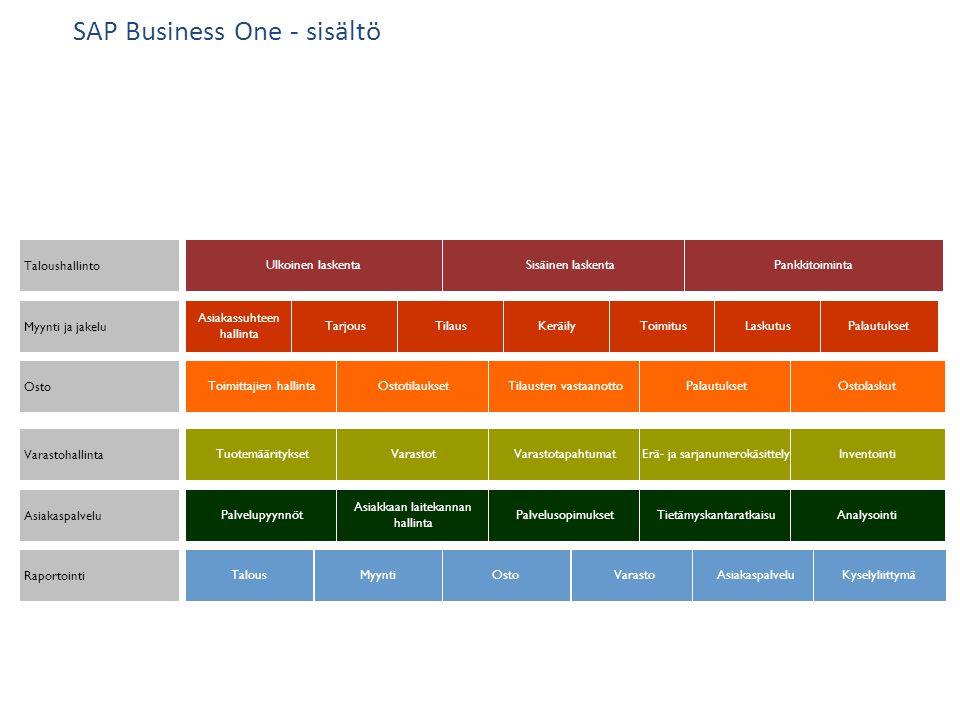 SAP Business One - sisältö