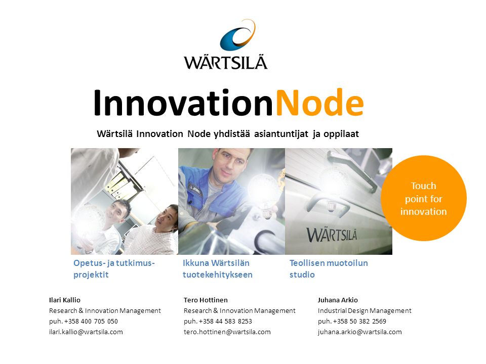 Wärtsilä Innovation Node yhdistää asiantuntijat ja oppilaat