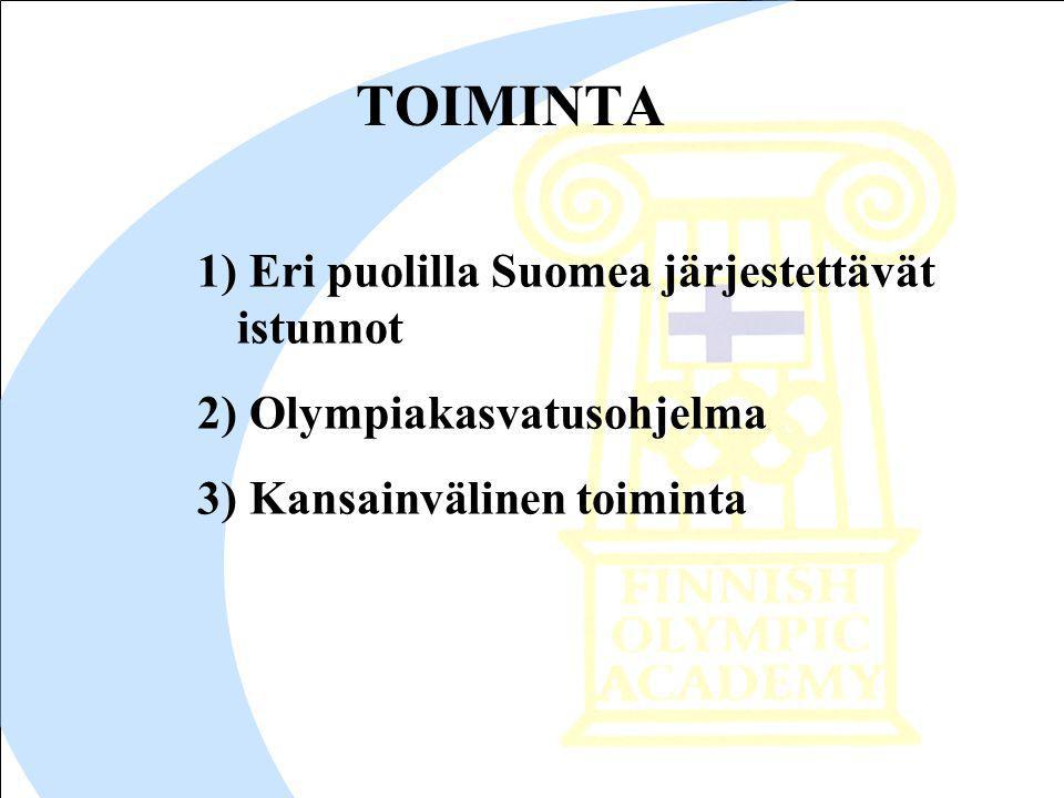 TOIMINTA Eri puolilla Suomea järjestettävät istunnot