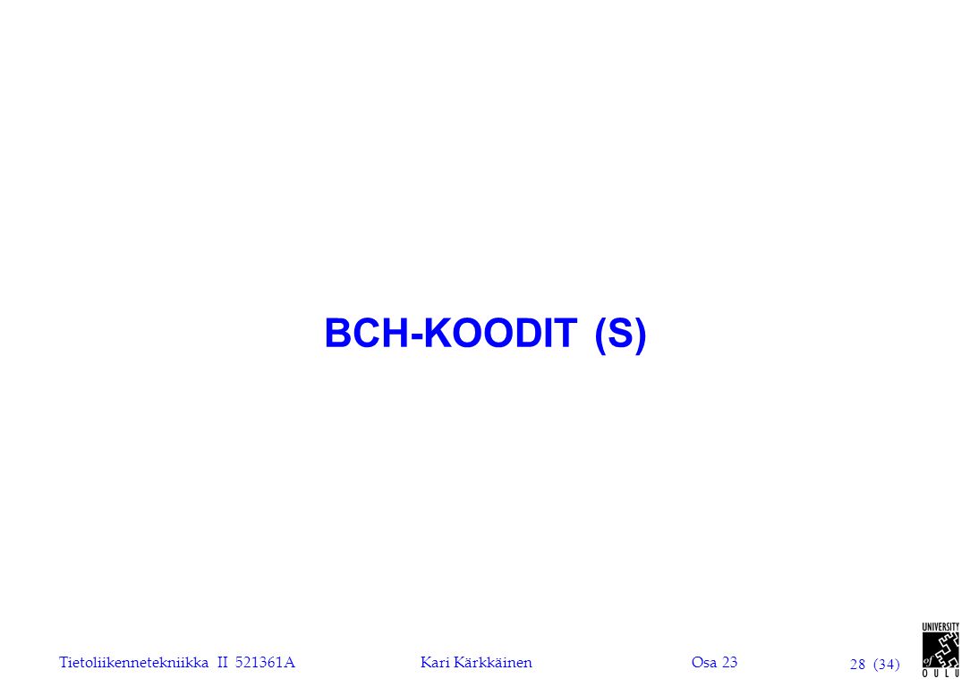 BCH-KOODIT (S)