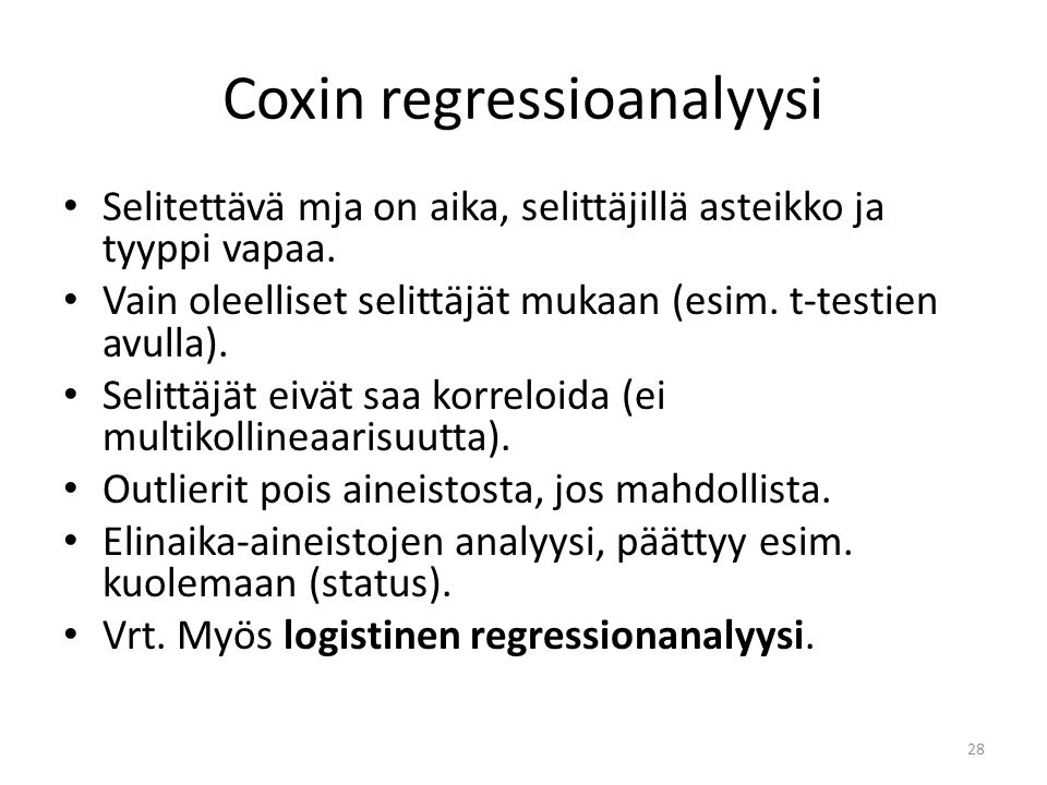 Coxin regressioanalyysi