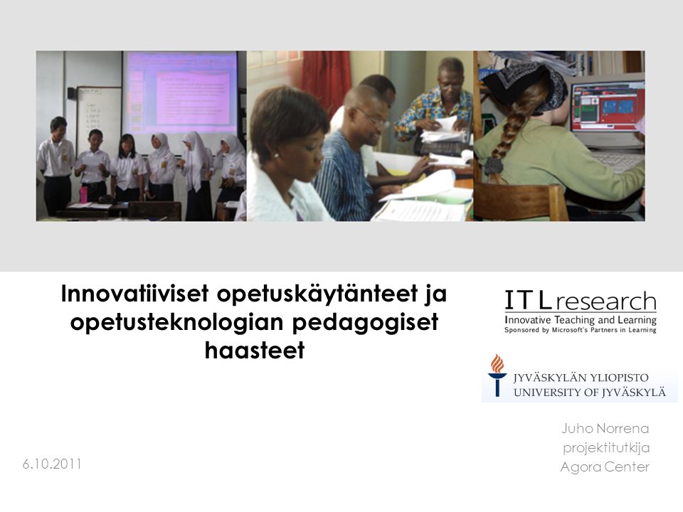 Innovatiiviset opetuskäytänteet ja opetusteknologian pedagogiset haasteet