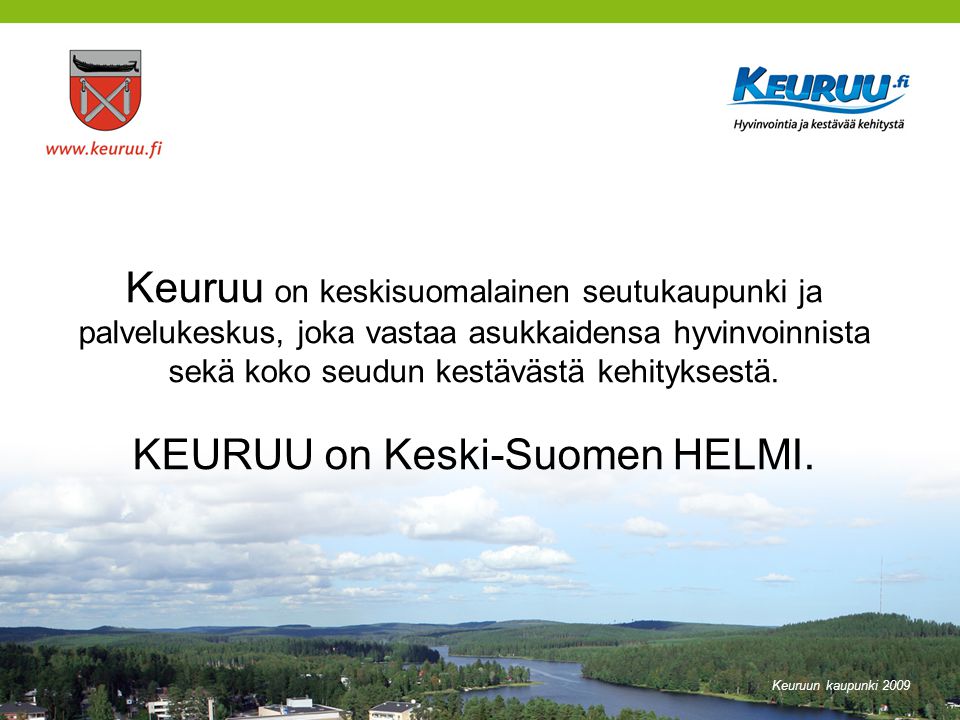 KEURUU on Keski-Suomen HELMI.