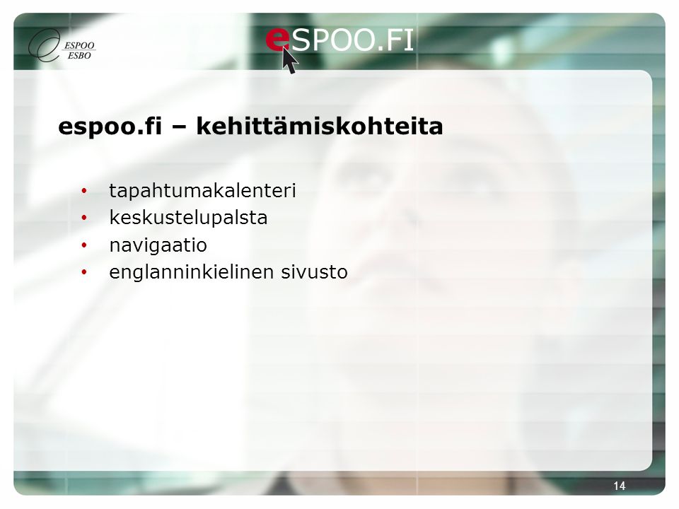 espoo.fi – kehittämiskohteita